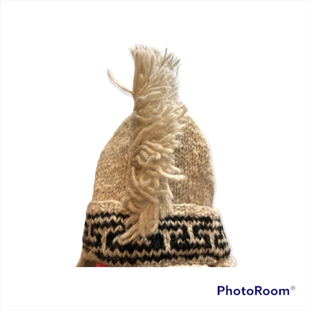 Snow lion kids wool Greek Mohawk hat - Picture 2 of 4